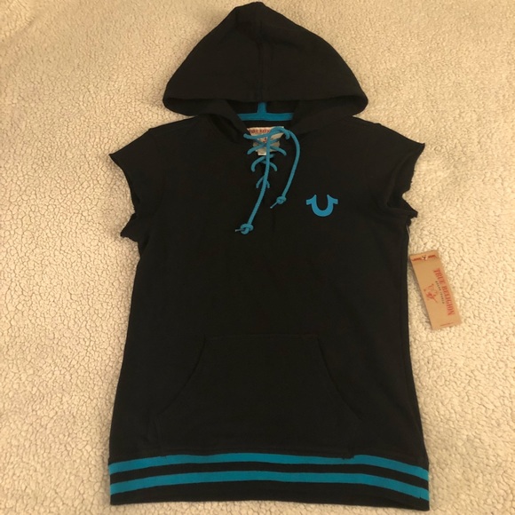 TRUE RELIGION Womens Lace Up Sweatsuit Black - Picture 5 of 8